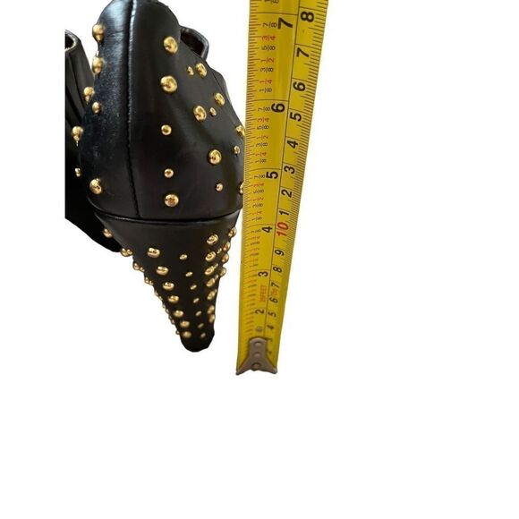 Steve Madden Studded Peep Toe Black Leather High Heel Booties size 10 - Picture 4 of 15
